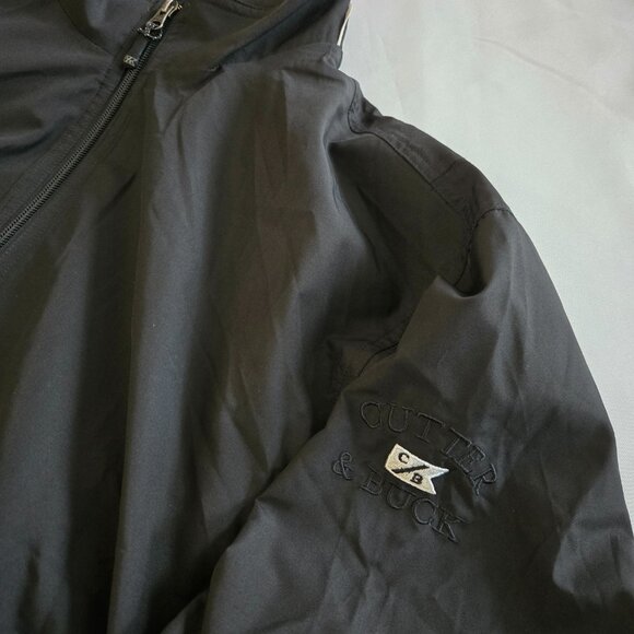 Men's Cutter & Buck WeatherTec Full Zip Windbreaker Jacket Black SZ L - Picture 2 of 9